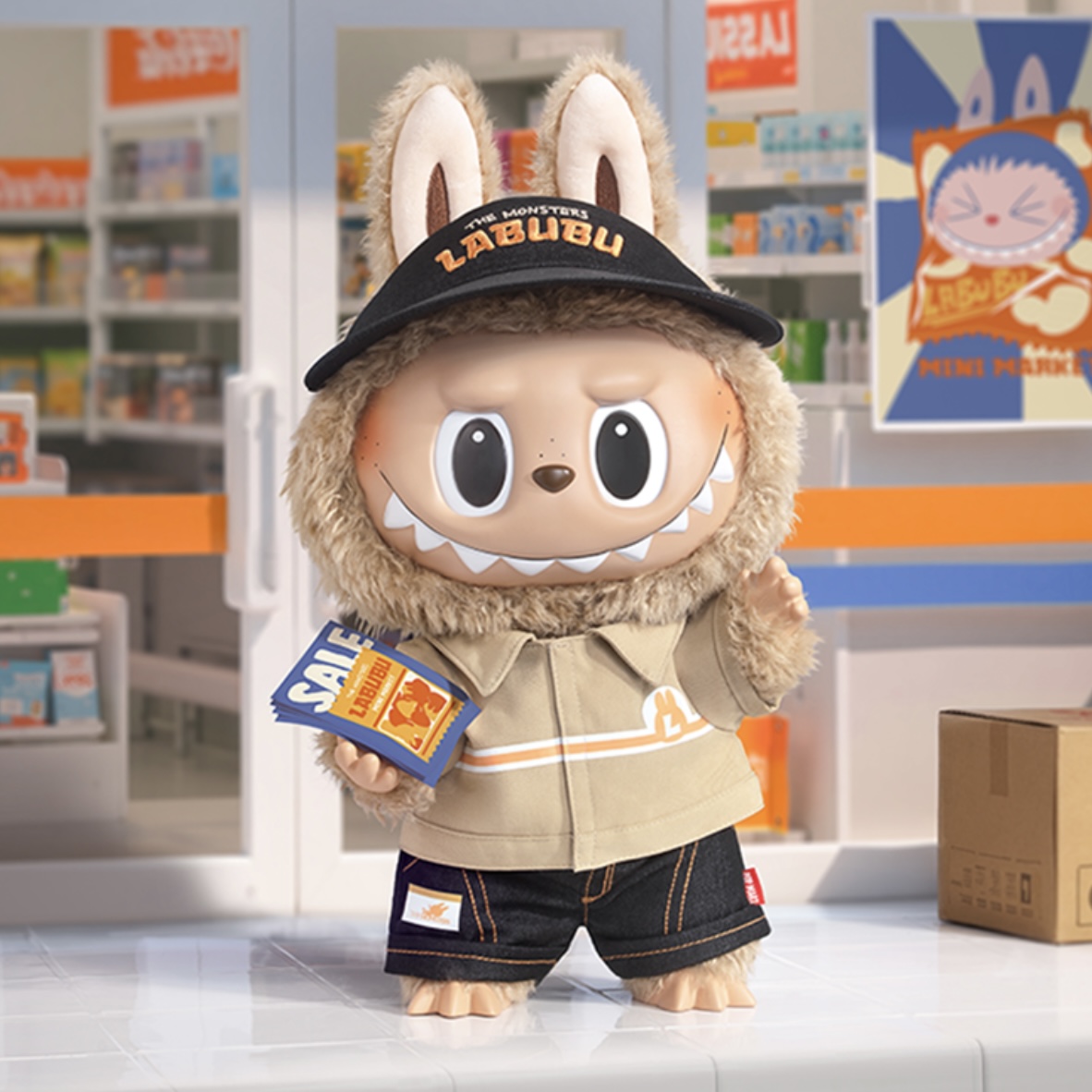 THE MONSTERS Labubu Wacky Mart Series Plush. Hanging Card THE MONSTERS Labubu Wacky Mart