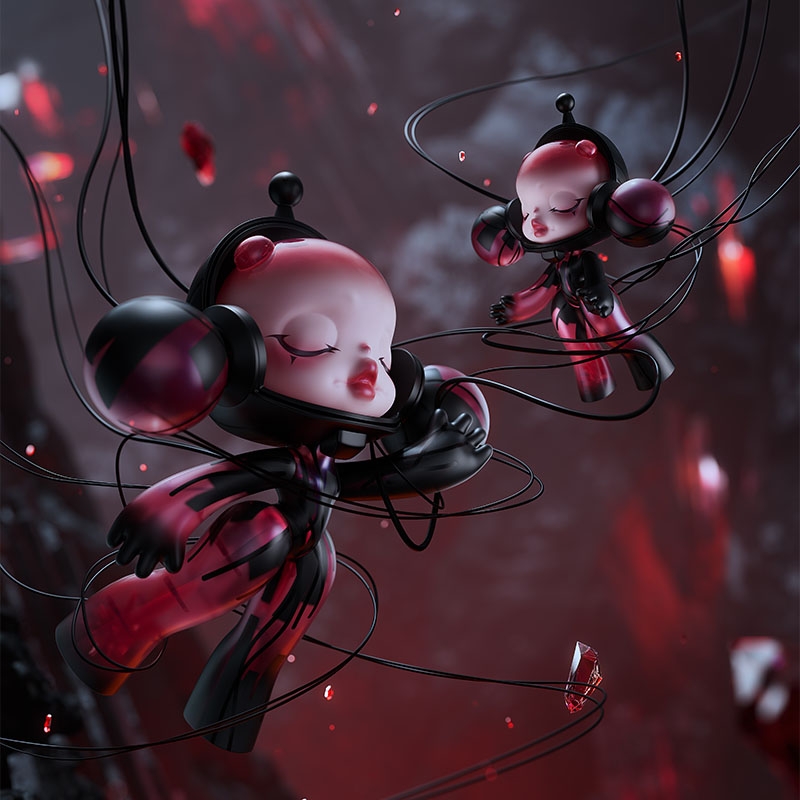 MEGA α SKULLPANDA 1000%  400% Red Crystal