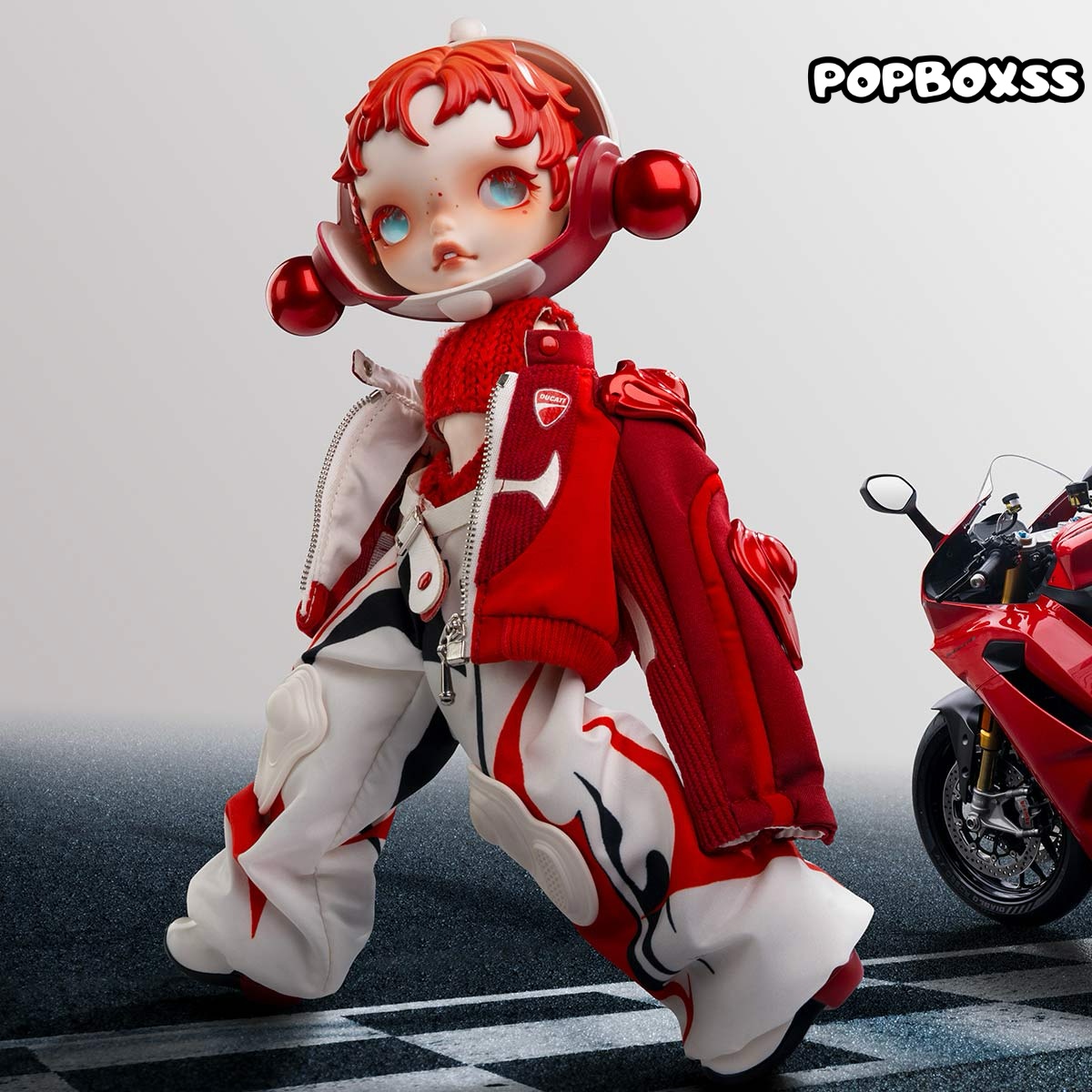 SKULLPANDA × DUCATI 1/6 Action Figure Pop Mart