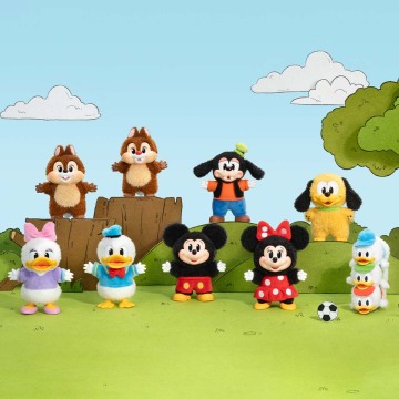 MlCKEY FAMILY Cute Together Keychain Series Plush Blind Box mickey