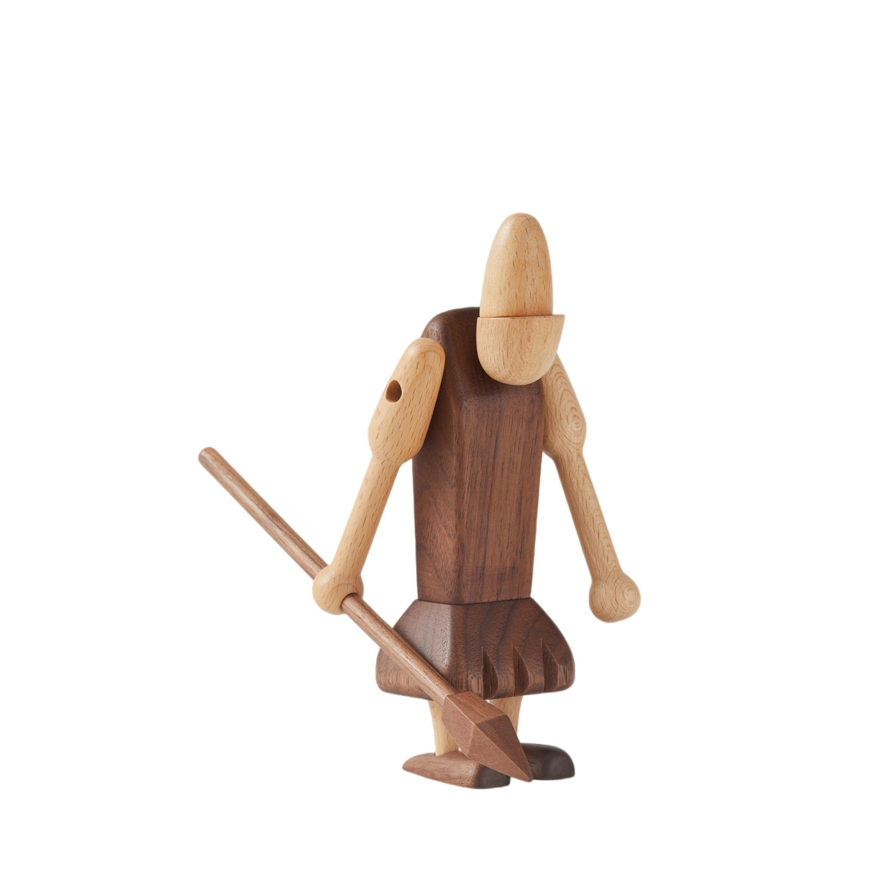 Handcrafted Wooden Primitive Figure with Raw, Minimal Form