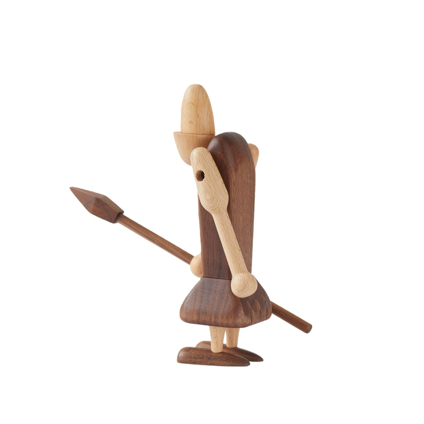 Handcrafted Wooden Primitive Figure with Raw, Minimal Form
