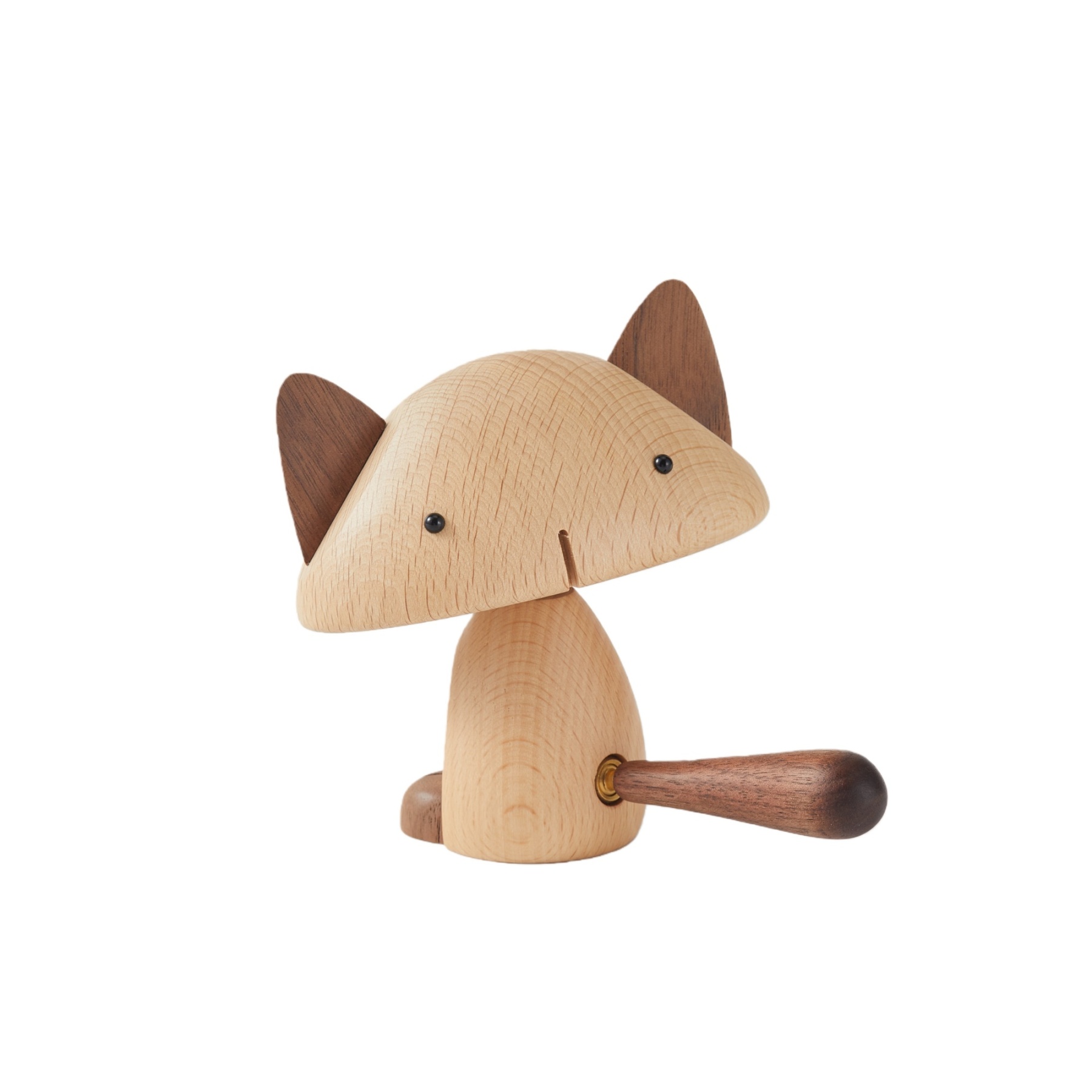 Handcrafted wooden warm cat figurine displayed as cozy home decor