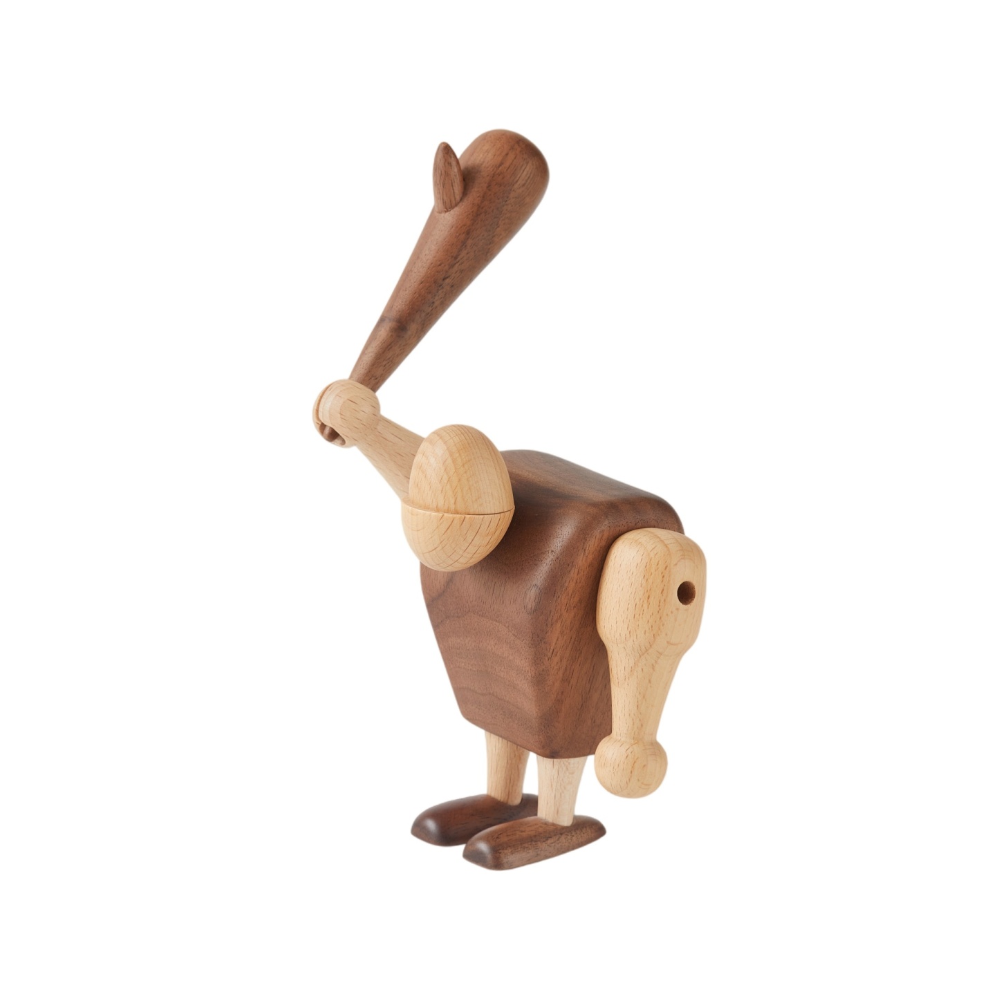 Handcrafted Wooden Primitive Figure with Raw, Minimal Form