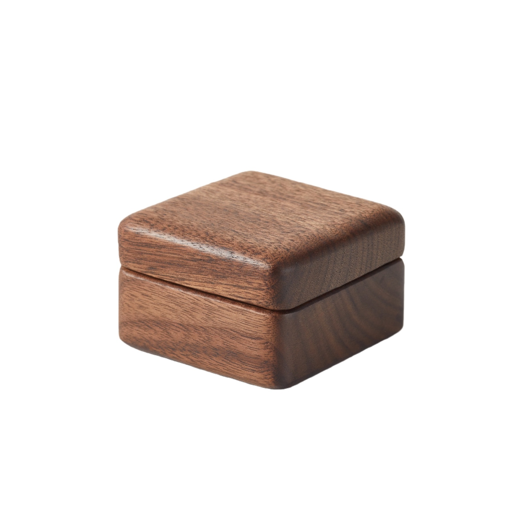 Handcrafted Walnut Wood Ring Box for Meaningful Moments
