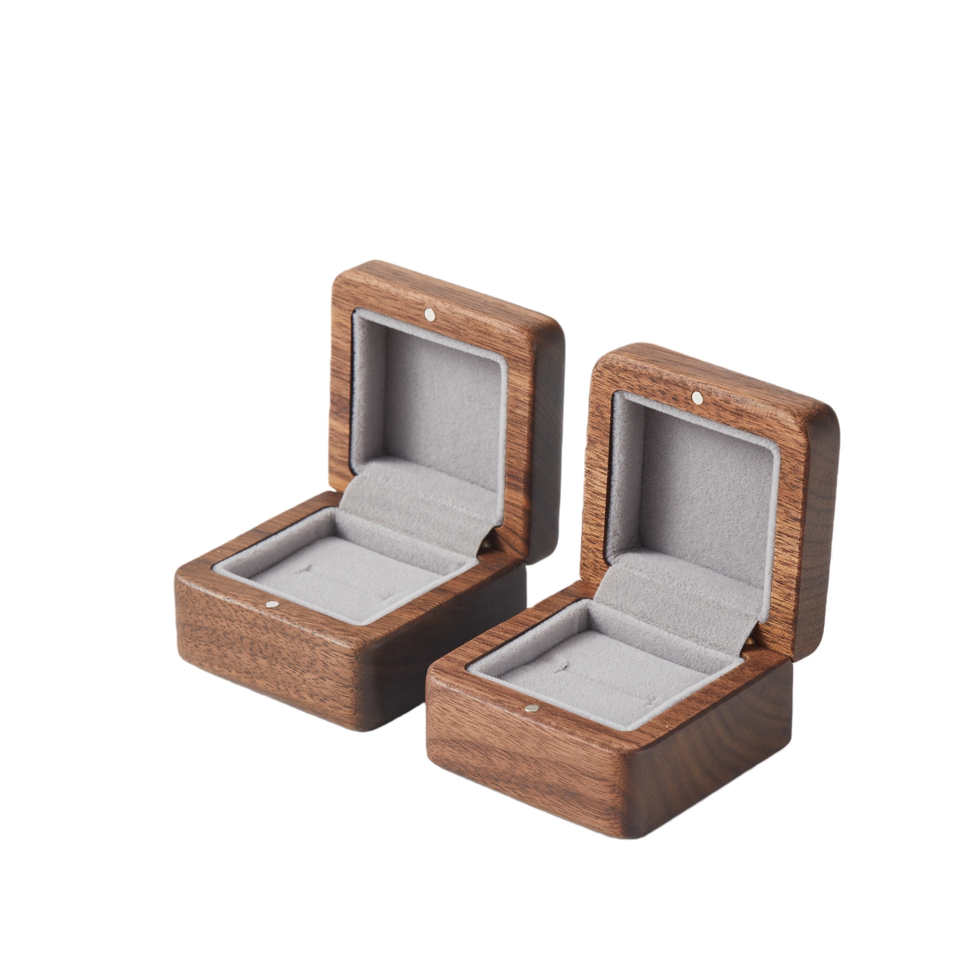 Handcrafted Walnut Wood Ring Box for Meaningful Moments