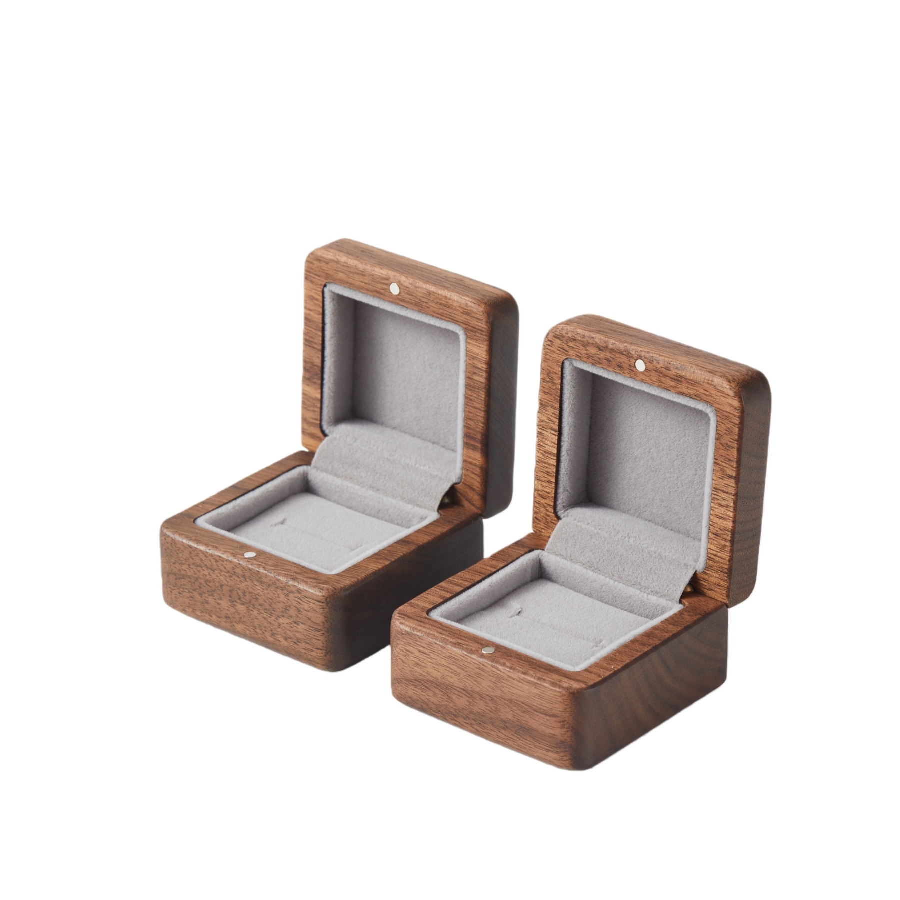 Handcrafted Walnut Wood Ring Box for Meaningful Moments