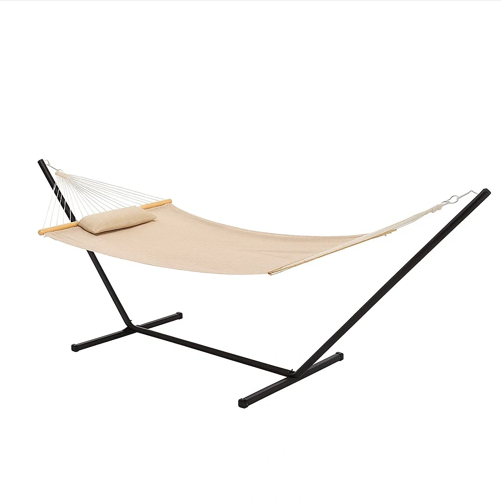 Hamac avec support en acier et toile en polyester-Sofimix