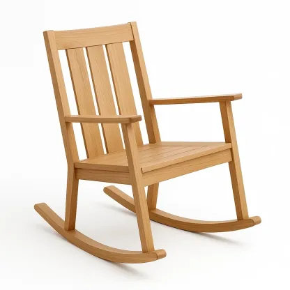 Fauteuil à bascule en bois chêne 58x72x107 cm-Sofimix