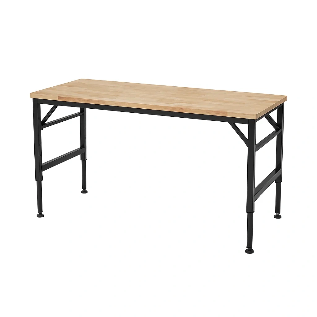 Établi en bois et métal réglable 120x60x75 cm-Sofimix