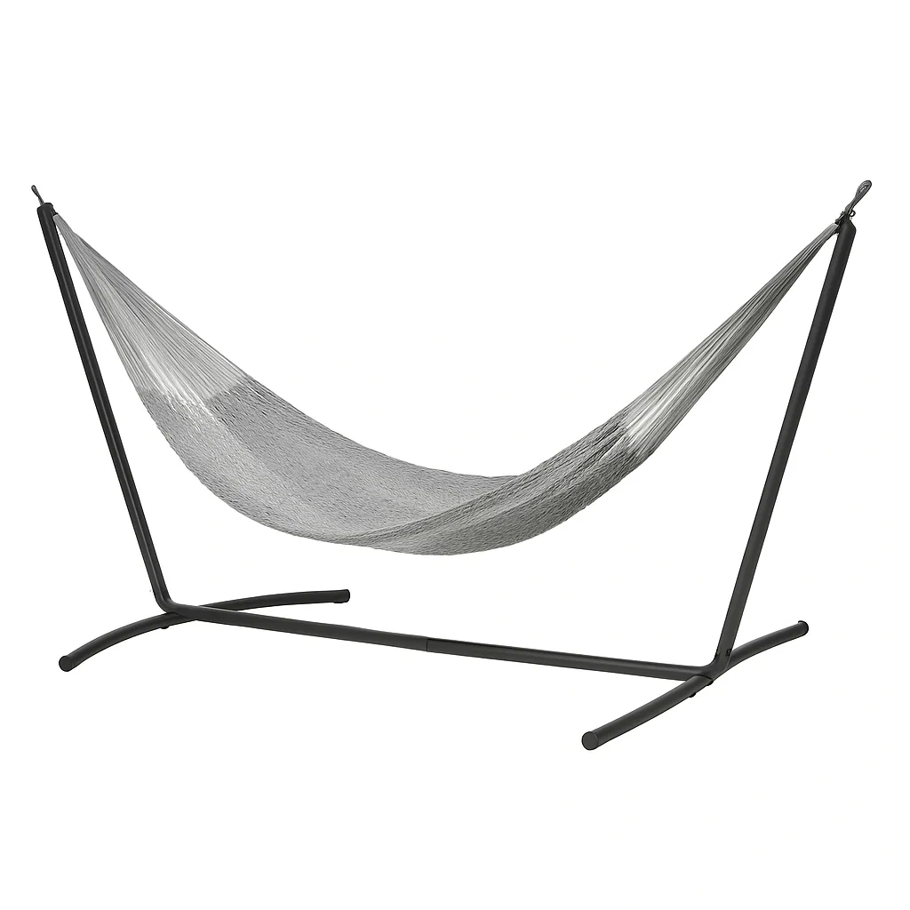 Hamac en acier avec tissu polyester gris-Sofimix