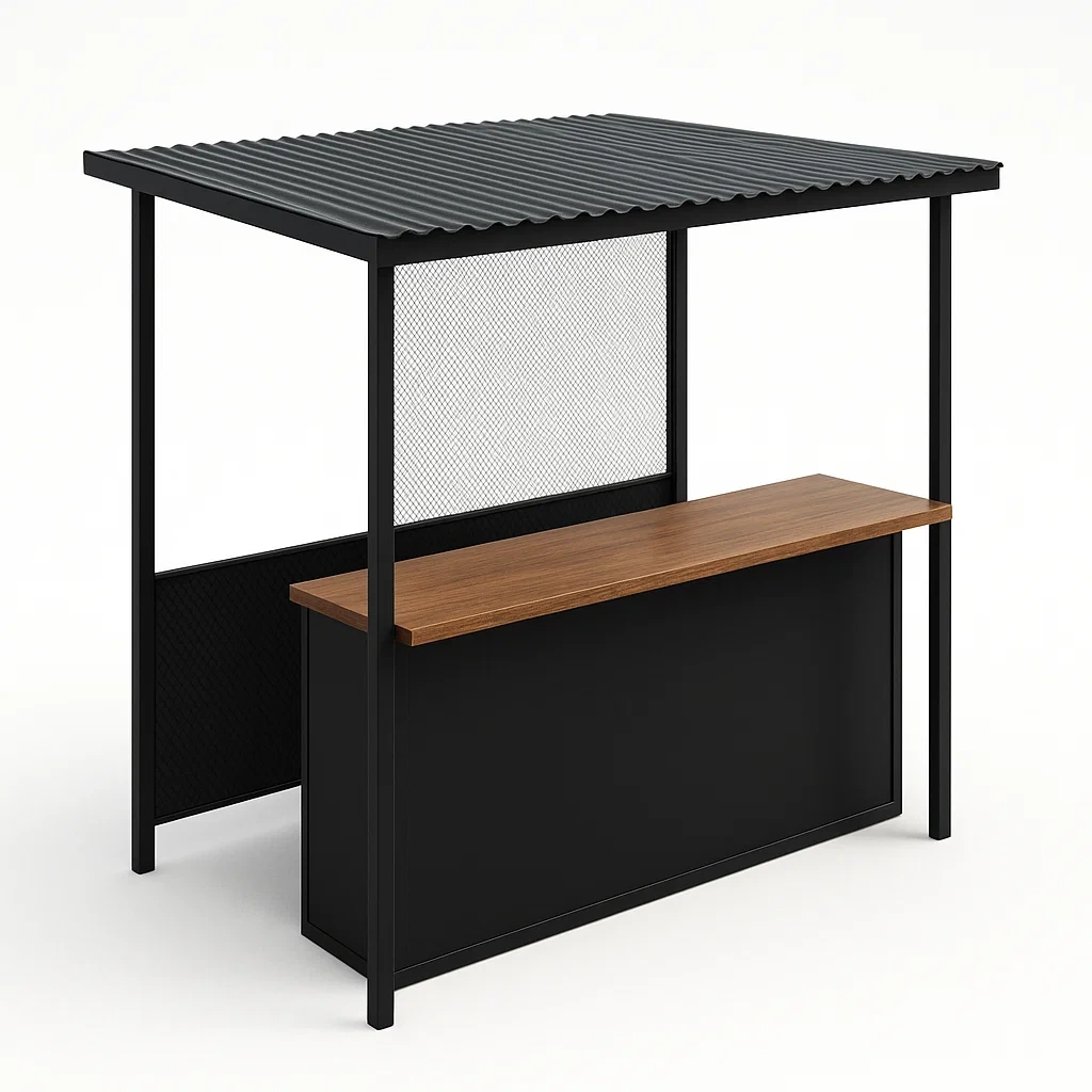Kiosque bar en métal et bois pour usage extérieur-Sofimix