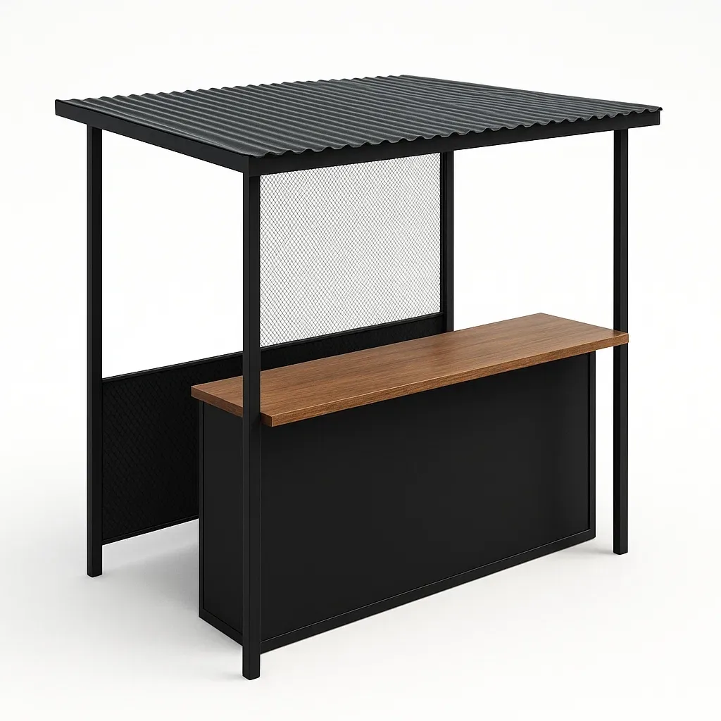 Kiosque bar en métal et bois pour usage extérieur-Sofimix