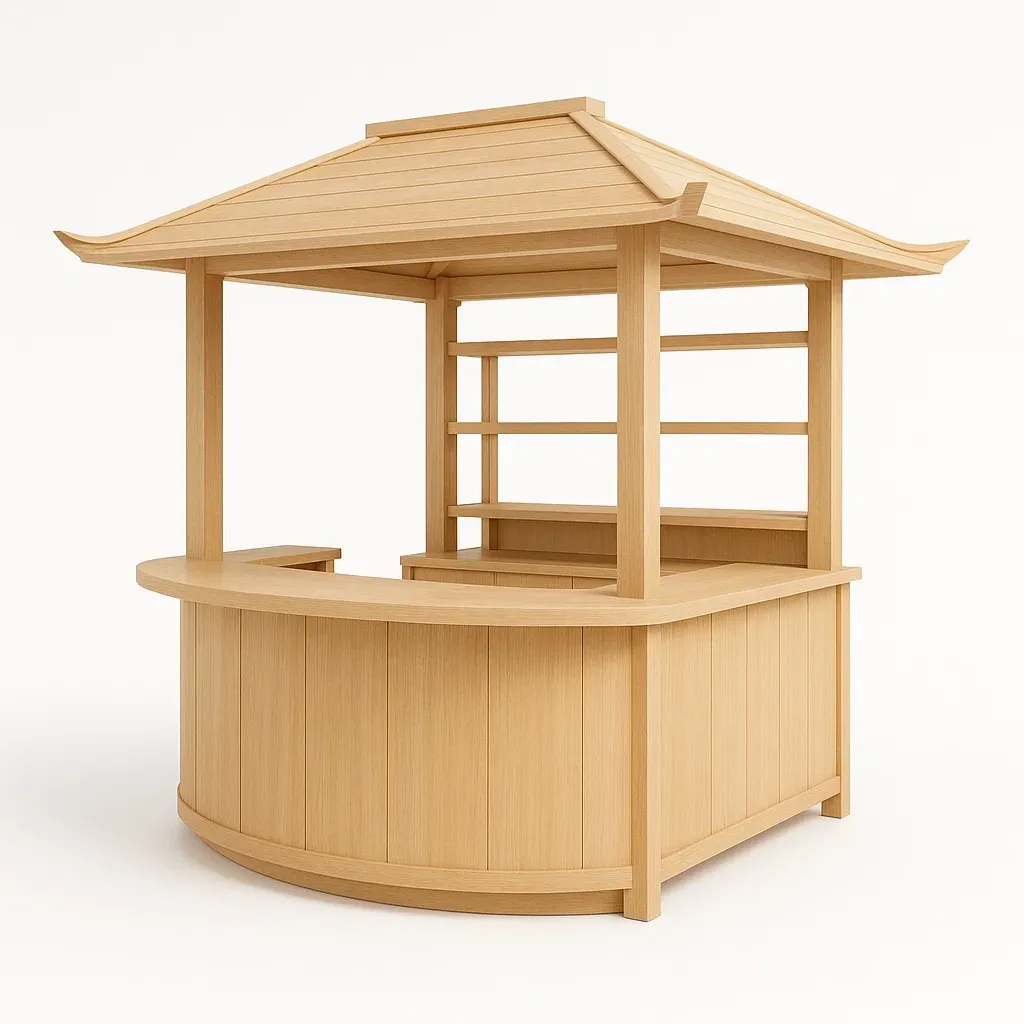 Kiosque bar en bois courbé-Sofimix