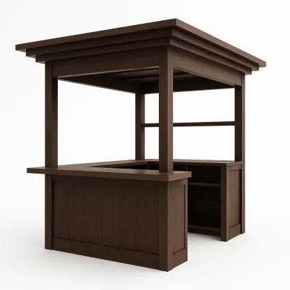 Kiosque bar en bois marron-Sofimix