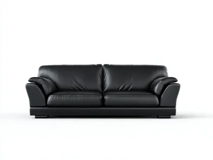 Sofa 2-Sitzer - Echtleder - 168x92x85 cm - schwarz - für Wohnzimmer - modernes Design-Abodeilo