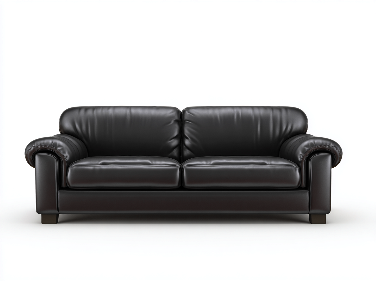 Sofa 2-Sitzer - Echtleder - 165x90x85 cm - dunkelbraun - für Wohnzimmer - klassisches Design-Abodeilo