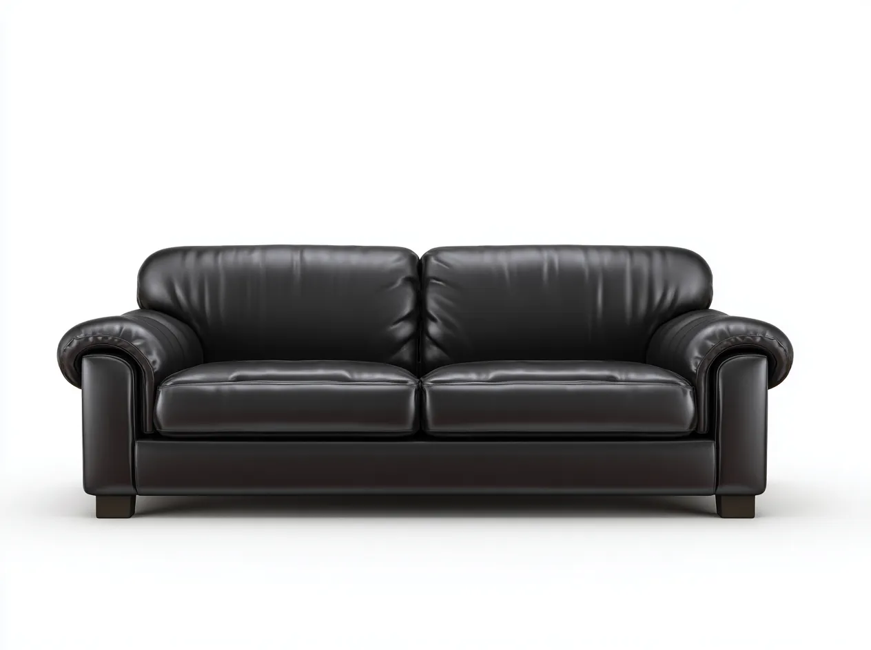 Sofa 2-Sitzer - Echtleder - 165x90x85 cm - dunkelbraun - für Wohnzimmer - klassisches Design-Abodeilo