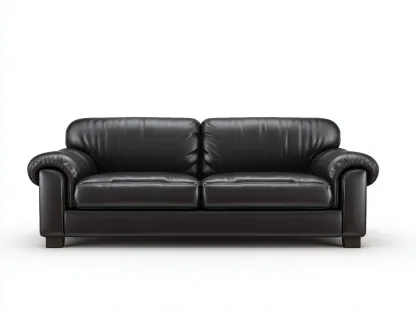 Sofa 2-Sitzer - Echtleder - 165x90x85 cm - dunkelbraun - für Wohnzimmer - klassisches Design-Abodeilo