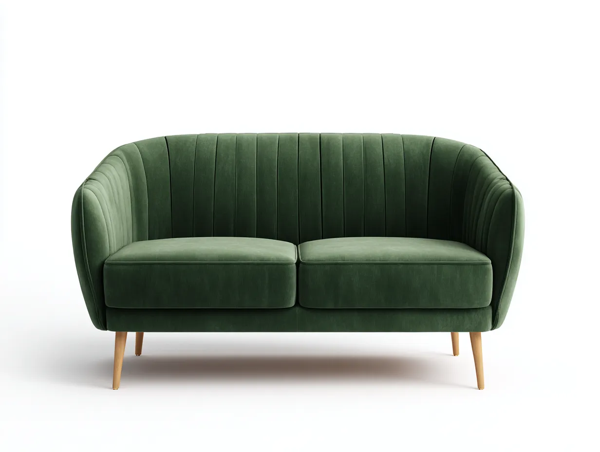 Sofa 2-Sitzer - Stoff 162x82x78 cm - grün - für Wohnzimmer - modernes Design-Abodeilo