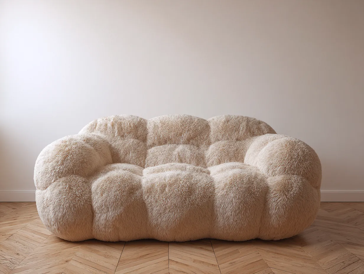 Dreisitzer-Stoffsofa 210x110x85 cm - beige - geeignet für Wohnzimmer - modernes Design-Luxeoli