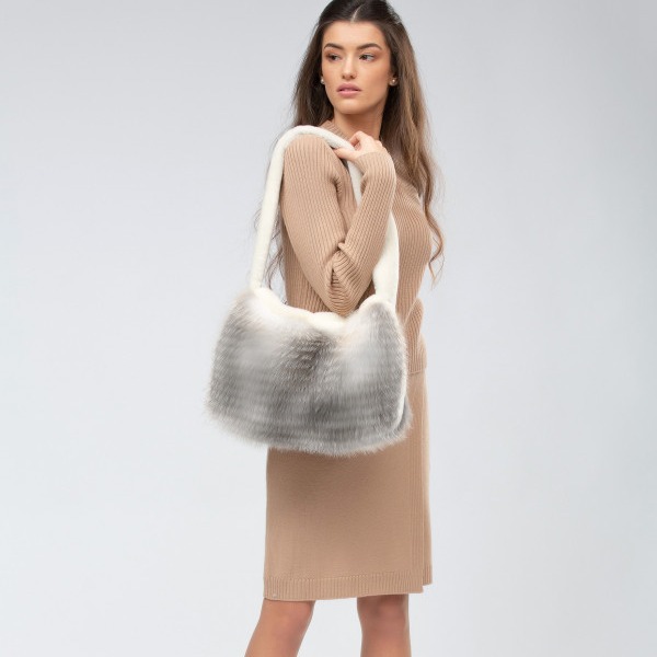 VYRA fox fur handbag