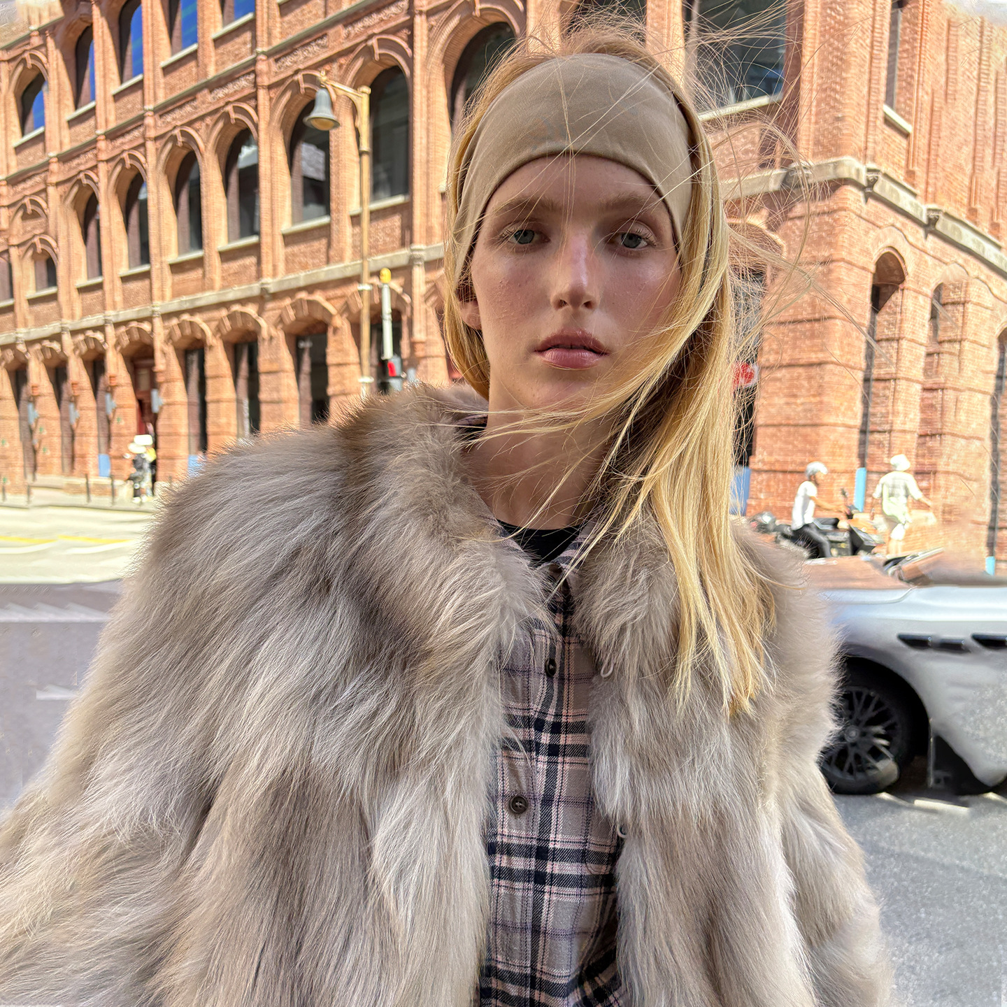 VYRA Youth Style Stand Collar Furry Coat