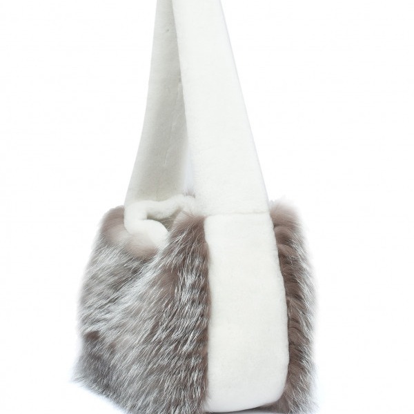 VYRA fox fur handbag