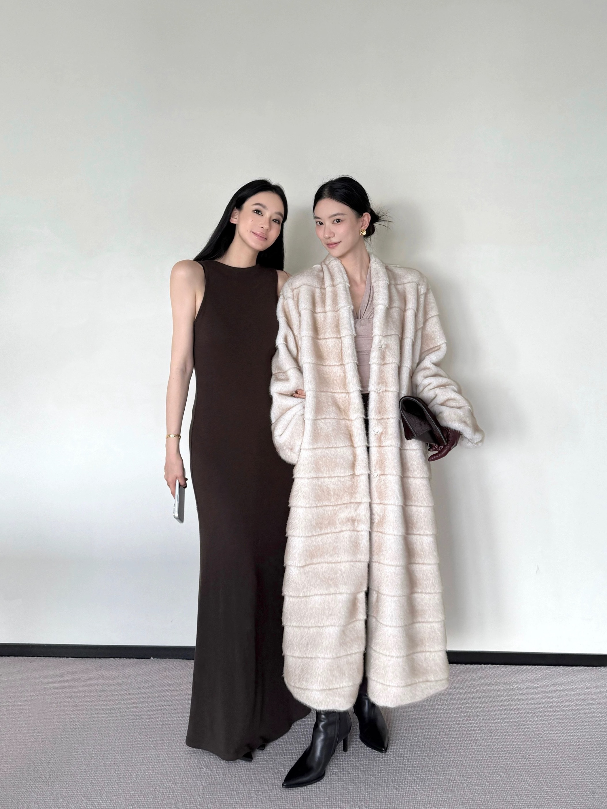 VYRA   Vintage Luxury Bathrobe-style Faux Fur Coat