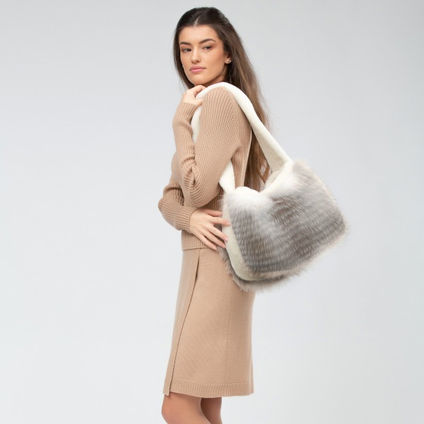 VYRA fox fur handbag