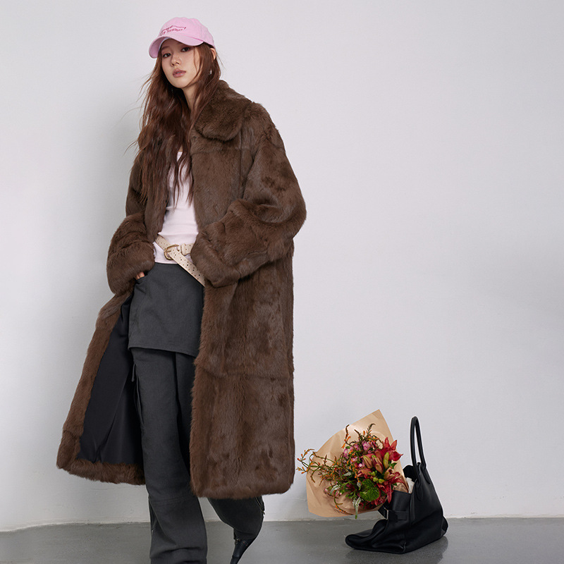 VYRA Vintage Big Sleeve Fur Coat