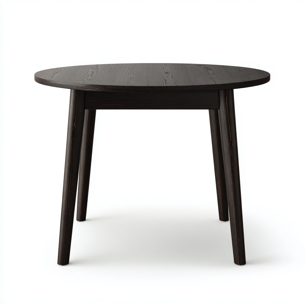 Table à manger - bois - 100x100x75 cm - noir - style moderne-Nicheara