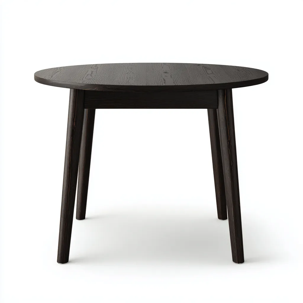 Table à manger - bois - 100x100x75 cm - noir - style moderne-Nicheara