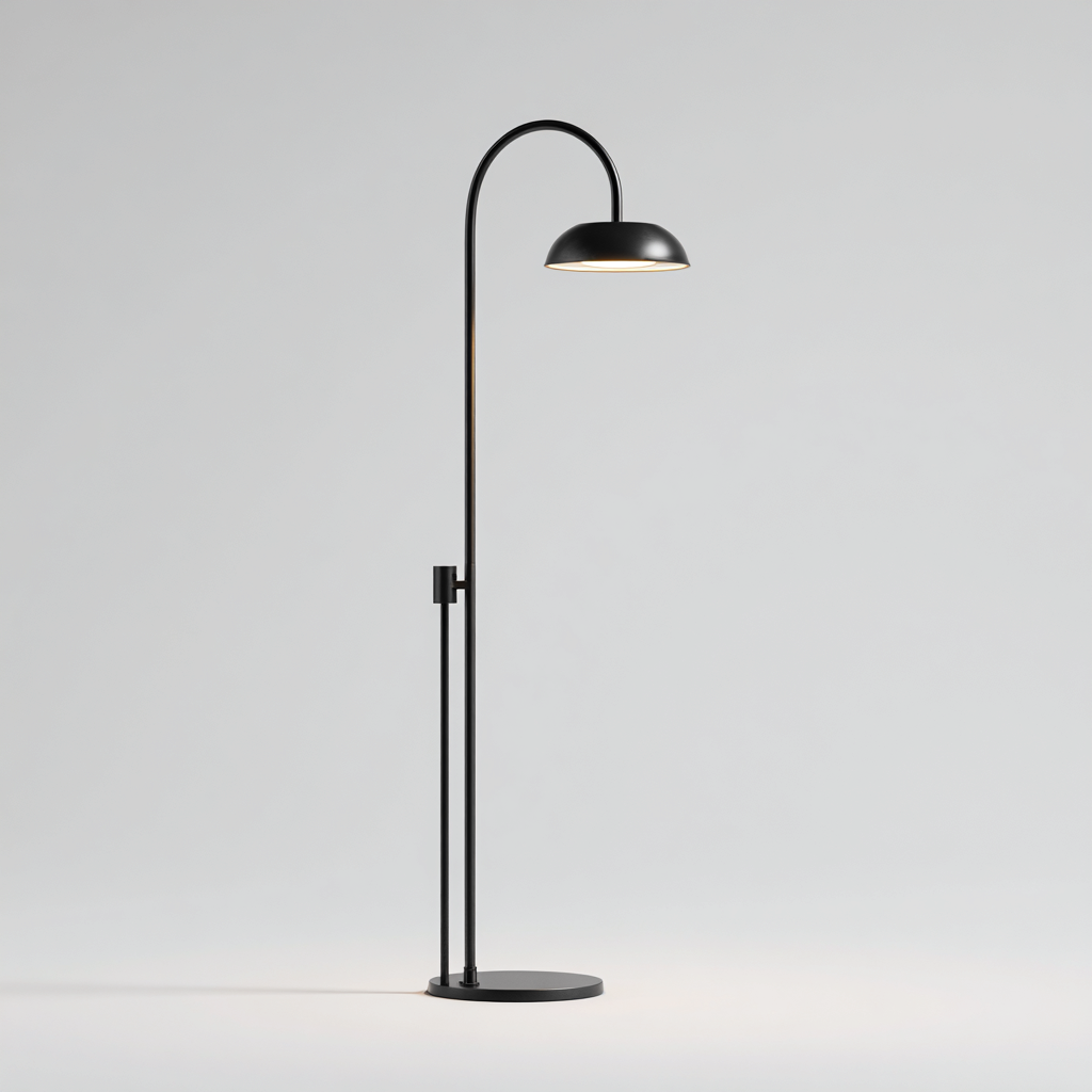 Lampadaire - métal - 30x25x155 cm - noir - design moderne minimaliste-Nicheara