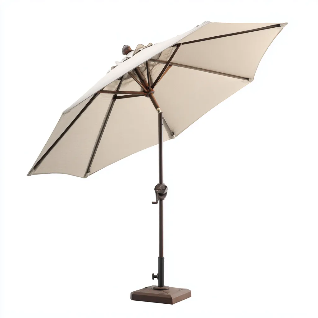 Parasol de jardin - aluminium-polyester - 280x280x260 cm - beige - style contemporain-Nicheara