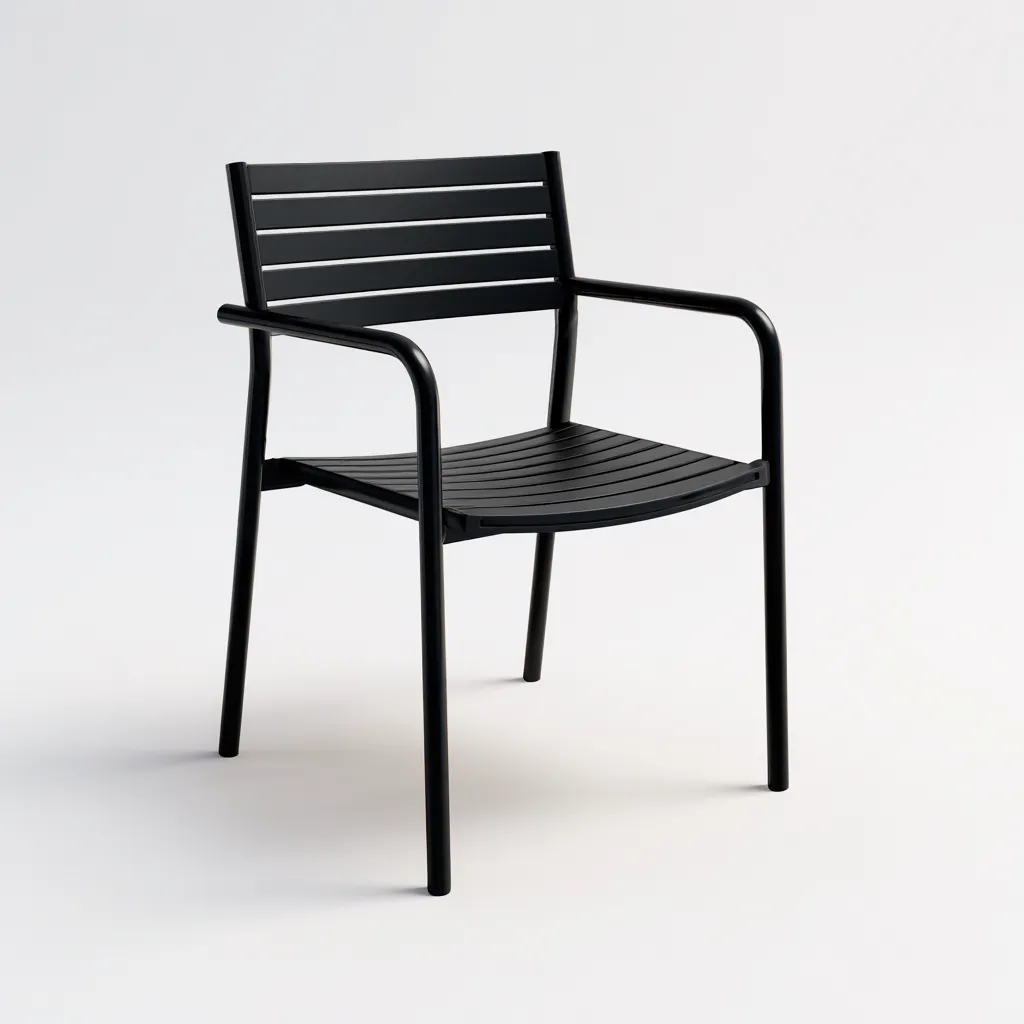 Fauteuil de jardin - Métal - 56x58x83 cm - Noir - Moderne-Nicheara
