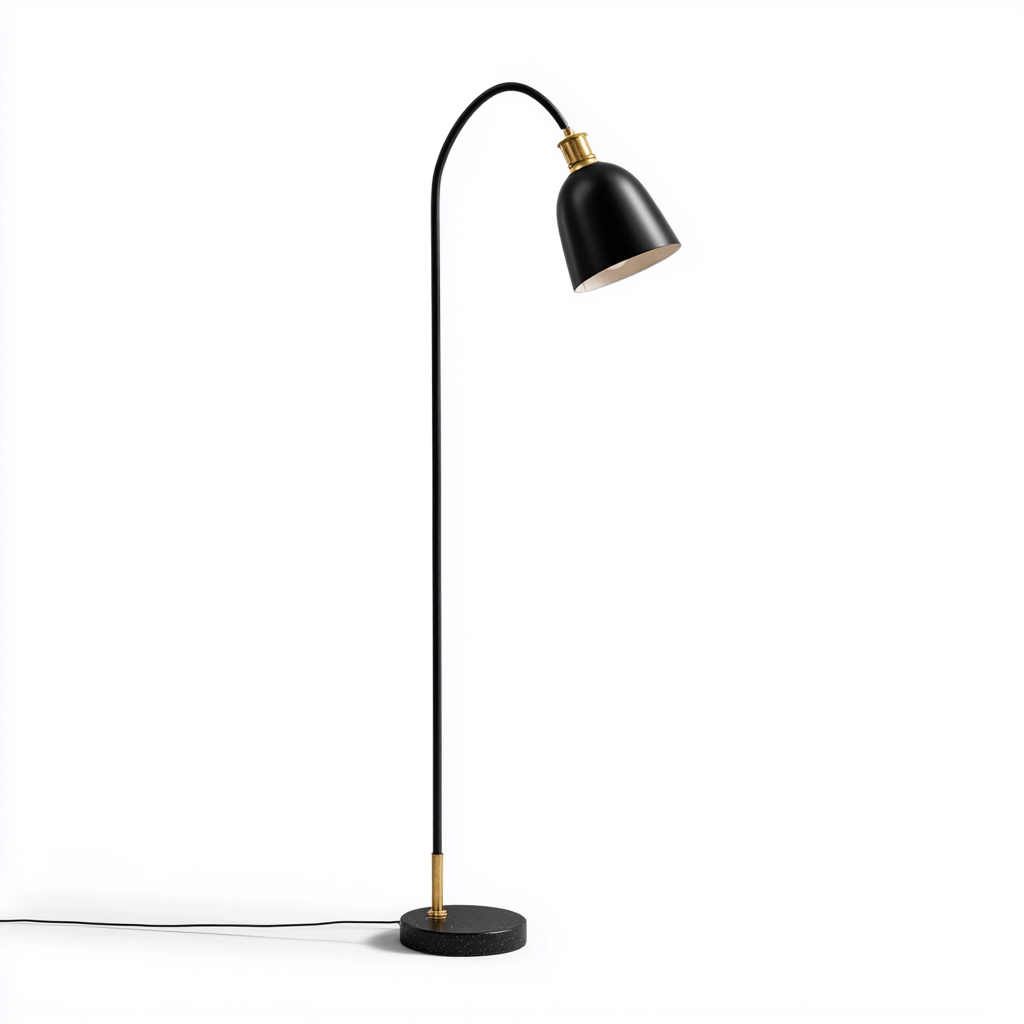 Lampadaire-métal-40x28x170 cm-noir-style moderne-Nicheara