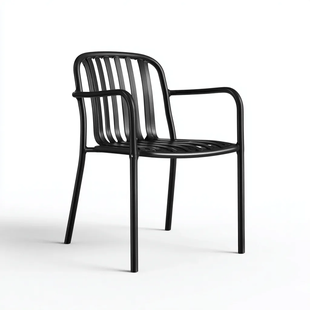 Fauteuil de jardin - Métal - 55x57x84 cm - Noir - Moderne-Nicheara
