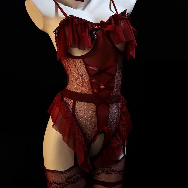 Sexy Bunny Girl Cosplay Lingerie – Crotchless Easy-On Design, Temptation Style Nightwear