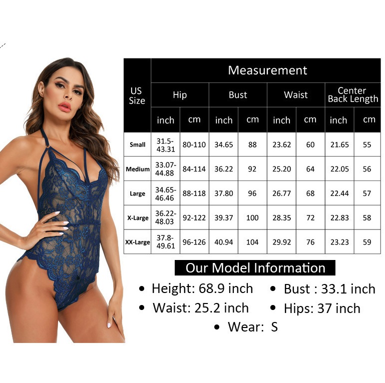 Sexy Lingerie Crotchless See Through Lingerie V-Neck Lace Babydoll Teddy Lingerie One Piece Bodysuit