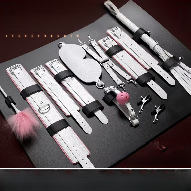 Seductive Plush BDSM Bondage Set – 10-Piece Restraint & Teasing Kit