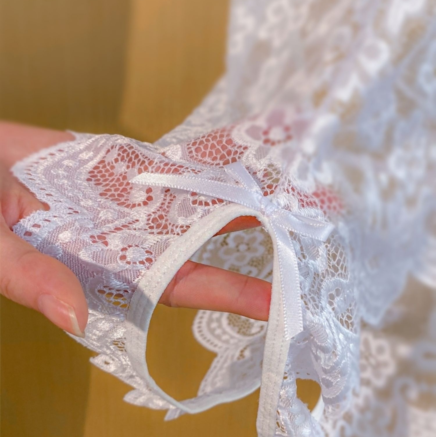 Sexy Lingerie Crotchless Transparent Lace Bodysuit Gift for Her