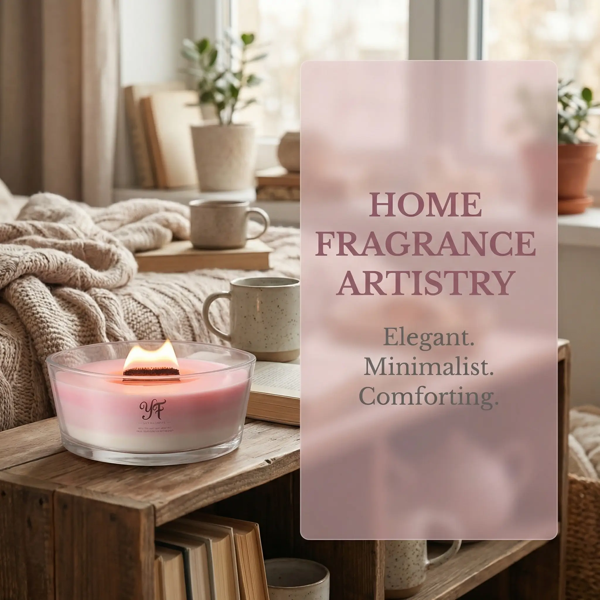 100% natural organic soy wax surface, smooth and creamy texture