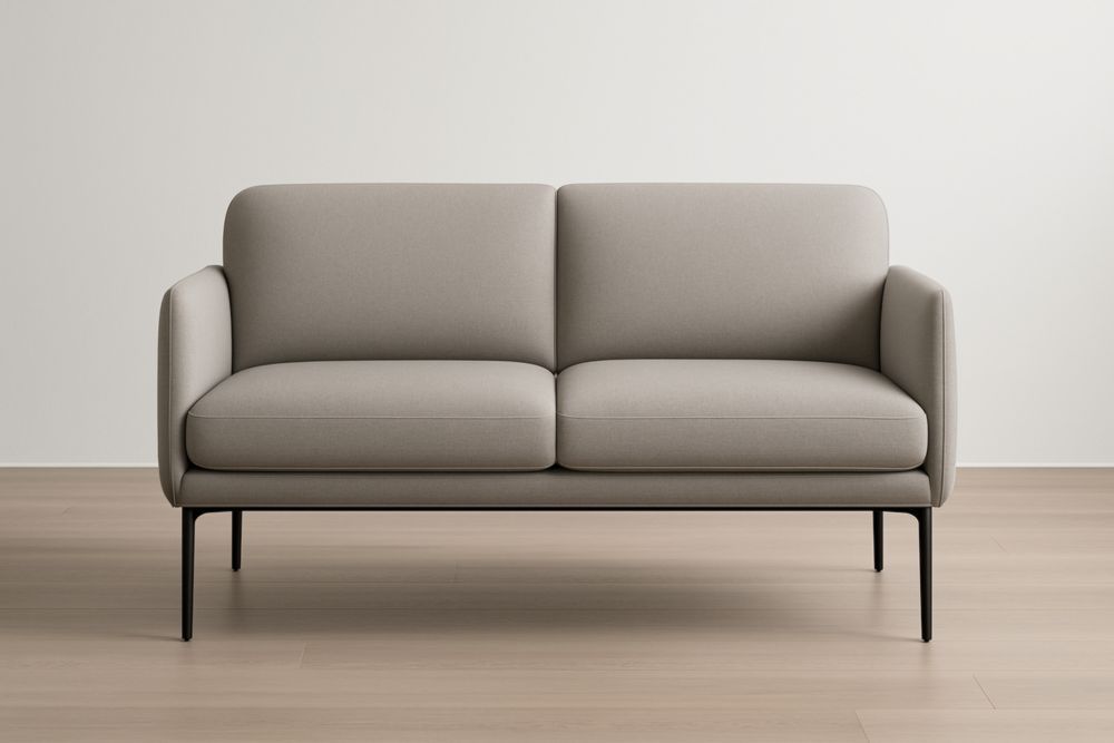 Divano a Due Posti in Tessuto poliestere con Gambe in acciaio