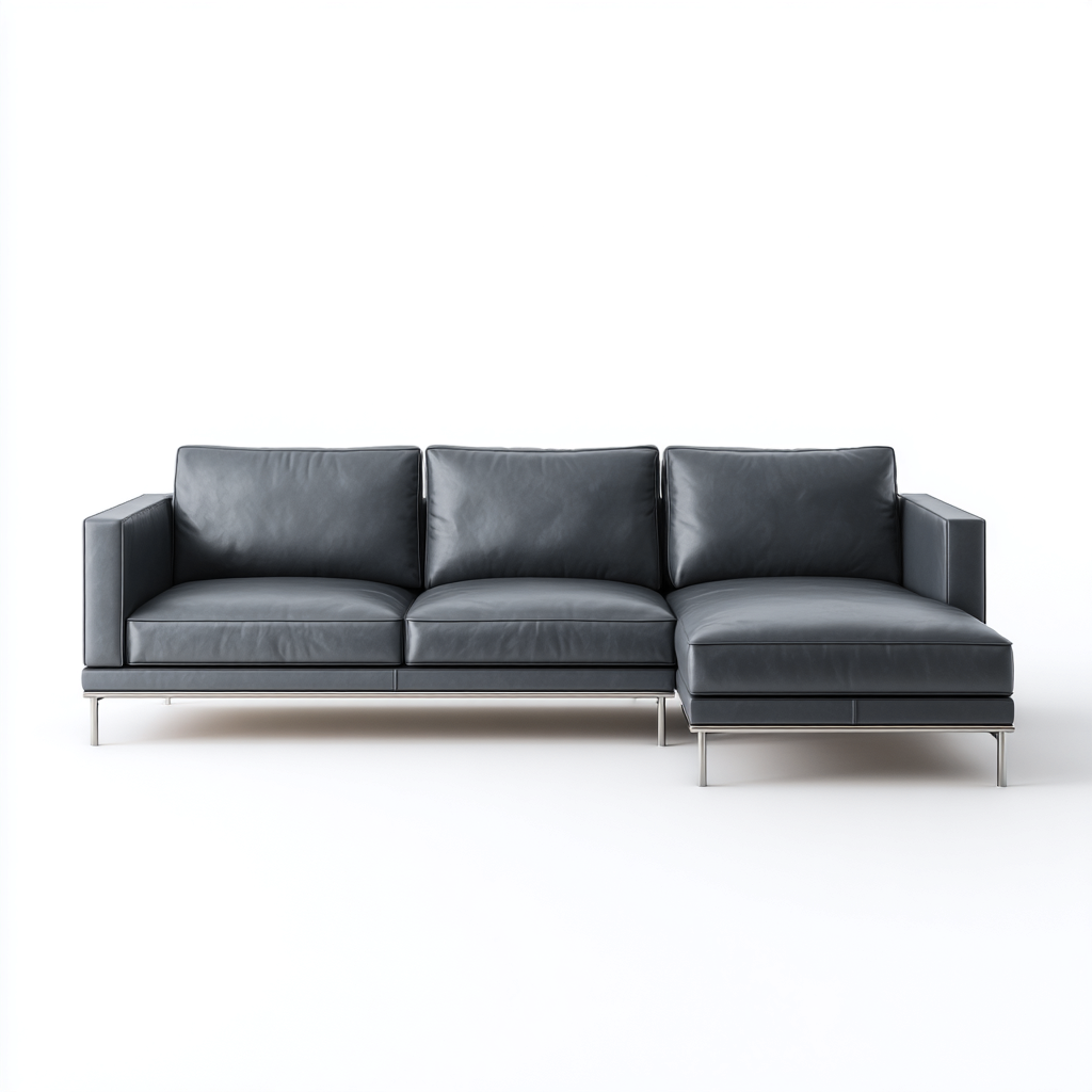 Canapé d'angle cuir 278x168x88 cm - noir - design moderne adapté au salon-Warmthova