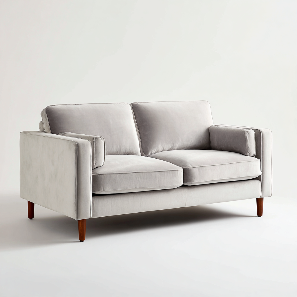 Canapé 2 places tissu 165x86x82 cm - gris - adapté au salon - style contemporain-Warmthova