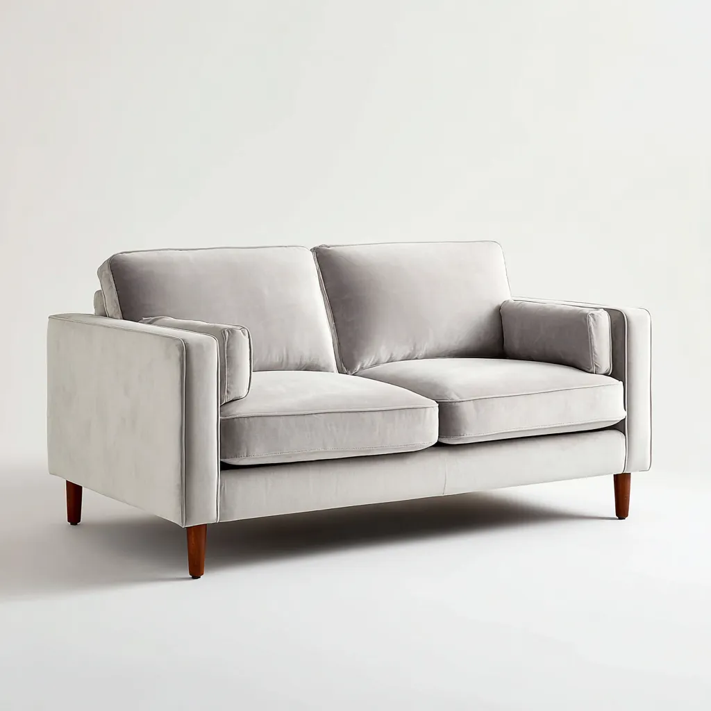 Canapé 2 places tissu 165x86x82 cm - gris - adapté au salon - style contemporain-Warmthova