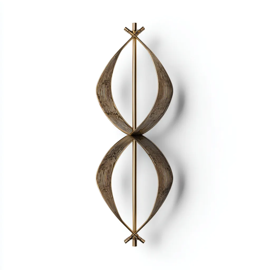 Applique murale métal 20x10x60 cm - doré - style moderne - pour salon-Warmthova