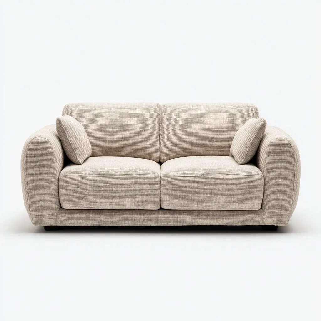 Canapé 2 places tissu 178x94x88 cm - beige - adapté au salon - style moderne-Warmthova