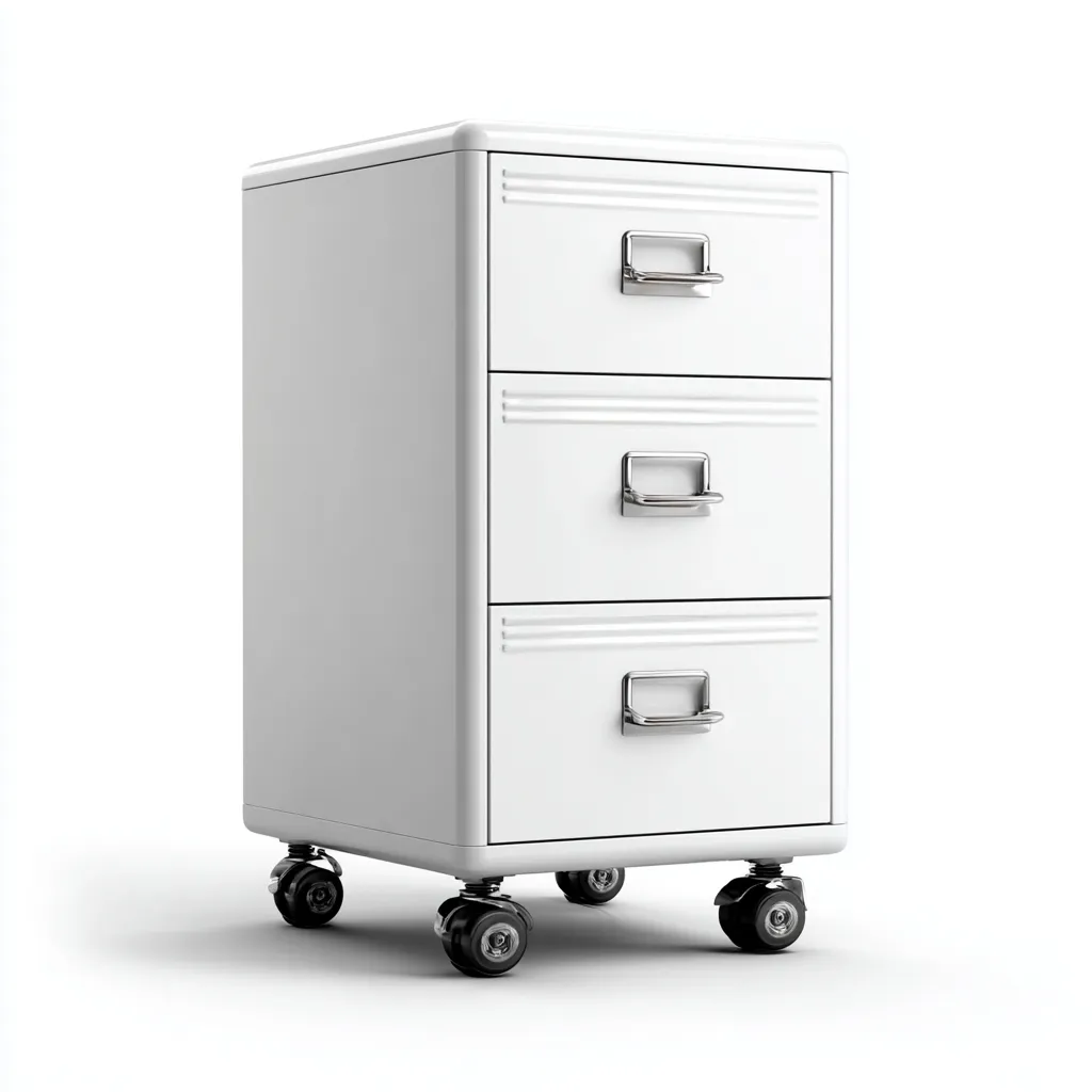 Armoire de bureau métal 60x40x75 cm - blanc - style moderne destiné au bureau-Warmthova